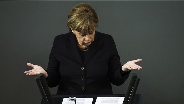 Канцлер Германии Ангела Меркель в парламенте Германии. 17 февраля 2016 год. Архивное фото
