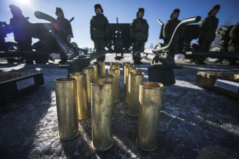 Тренировка военнослужащих 449-го отдельного салютного дивизиона ЗВО