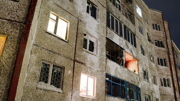 Жилые дома в городе Кировск Мурманской области на которые сошла лавина