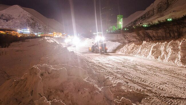 Жилые дома в городе Кировск Мурманской области на которые сошла лавина