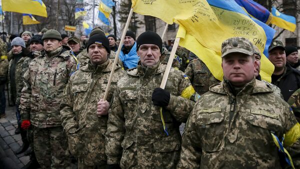 Участники мемориальных мероприятий о погибших во время Майдана в Киеве. 20 февраля 2016
