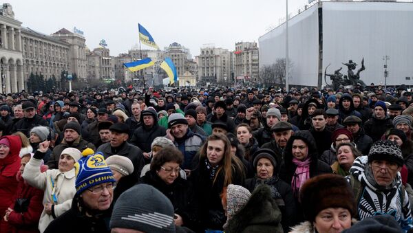 Народное вече радикалов на Майдане Незалежности в Киеве