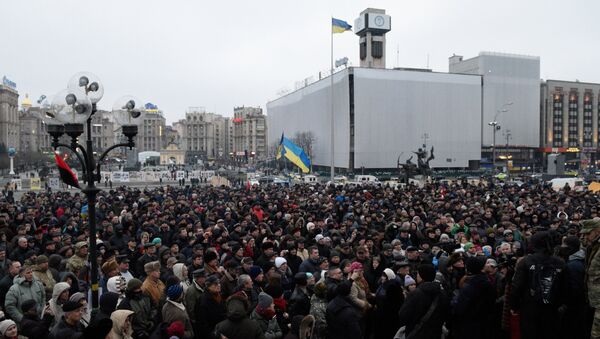 Народное вече радикалов на Майдане Незалежности в Киеве. Архивное фото