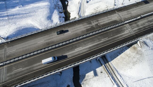 Мост через реку Клязьму платной дороги М-11 в Московской области.