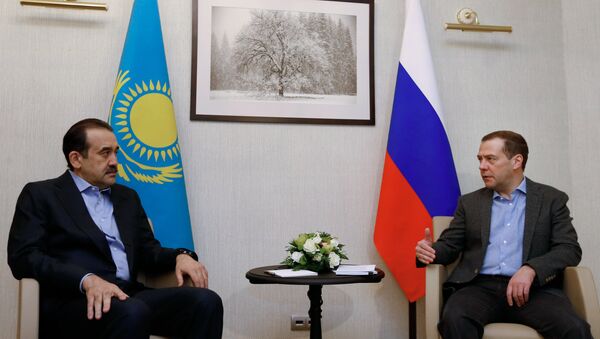 Премьер-министр РФ Д. Медведев встретился с премьер-министром Казахстана К. Масимовым. Архивное фото