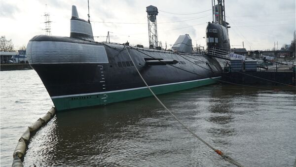 Подводная лодка Б-413 проекта 641 на набережной Петра Великого - экспонат Музея Мирового океана в Калининграде. Архивное фото