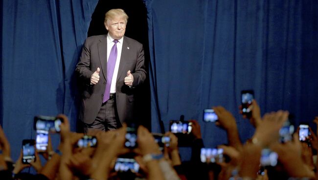 Кандидат в президенты от Республиканской партии Дональд Трамп в Лас-Вегасе, Невада, США. 23 февраля 2016