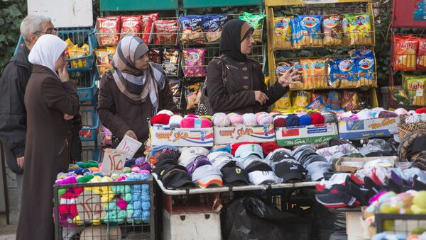 Уличная торговля в Дамаске в первый день перемирия