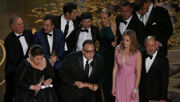 Команда фильма В центре внимания на вручении Оскара