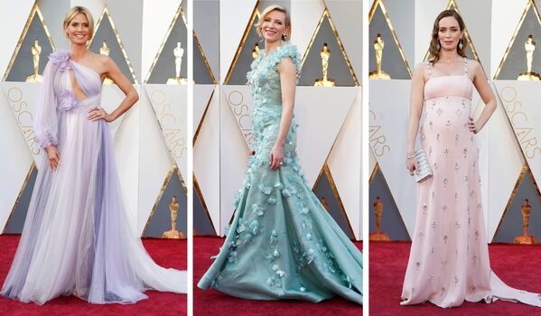 Хайди Клум, Кейт Бланшетт и Эмили Блант на 88-й церемонии вручения премии Оскар в Голливуде
