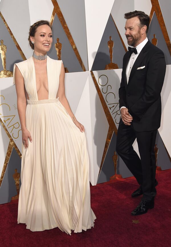 Оливия Уайлд и Джейсон Судейкис на 88-й церемонии вручения премии Оскар в Голливуде