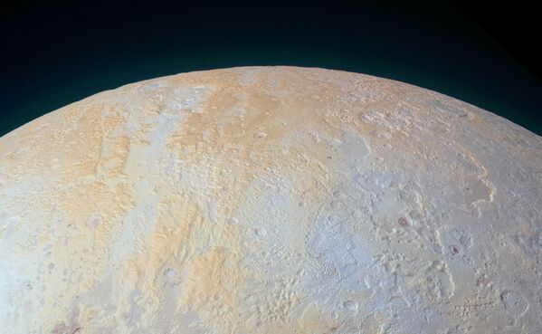 Ледяные каньоны Плутона снятые автоматической межпланетной станцией New Horizon