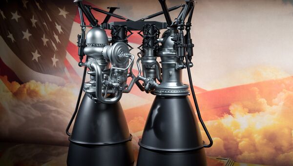Модель двигателя AR1 компании Aerojet Rocketdyne. Архивное фото