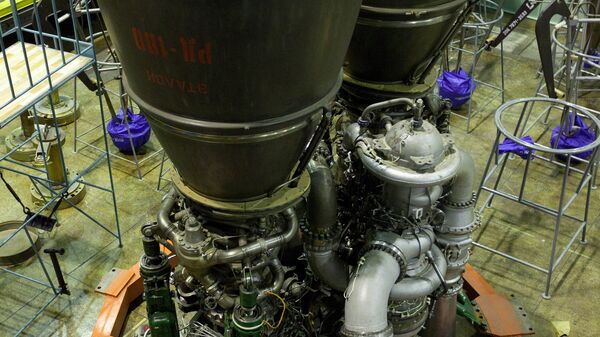 Ракетный двигатель РД-180 на НПО Энергомаш. Архивное фото