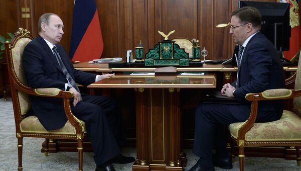 Президент РФ В. Путин встретился с главой Ростехнадзора А. Алешиным