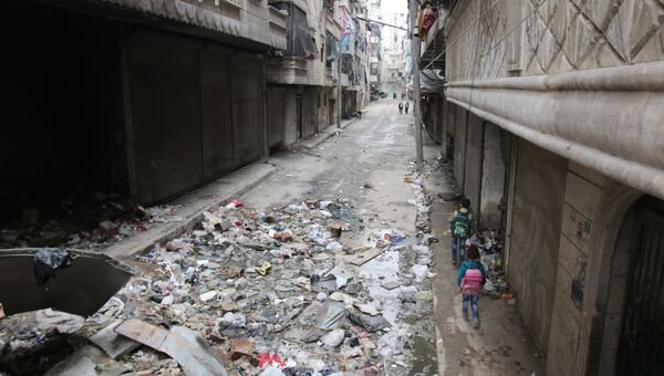 Улицы города Алеппо, Сирия. Архивное фото