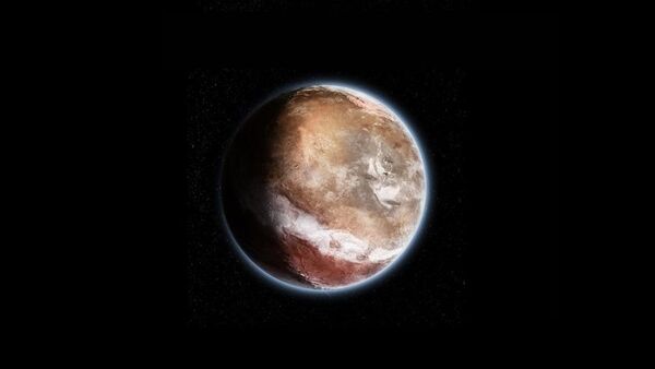 Так художник представил себе Марс в далеком прошлом, до смещения его оси