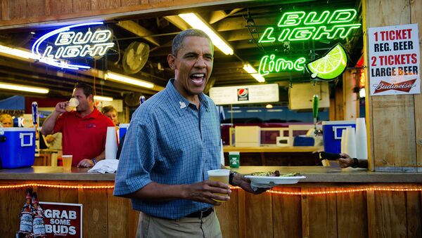 Президент США Барак Обама в штате Айова, США. 2012 год