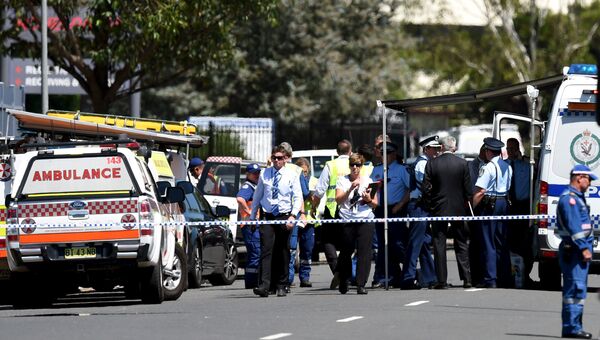 Полиция на месте стрельбы на востоке Сиднея в провинции Инглберн в Австралии