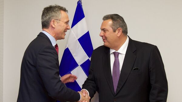 Встреча главы Минобороны Греции и генсека НАТО