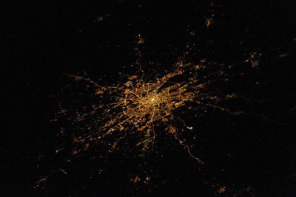 Вид Москвы снятый с Международной космической станции