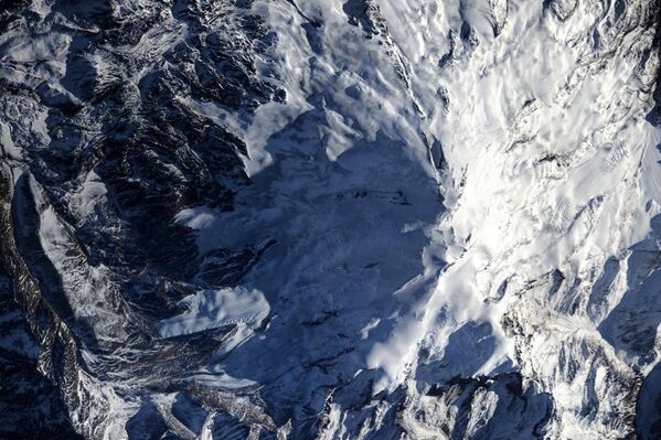Вид на Эльбрус снятый с Международной космической станции