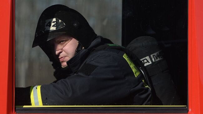 Сотрудник пожарно-спасательного подразделения МЧС России. Архивное фото
