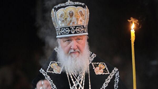 Патриарх Кирилл совершил богослужение с чином погребения плащаницы