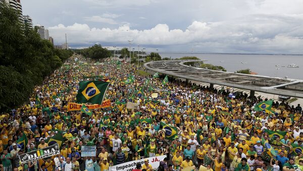 Акция протеста в Бразилии