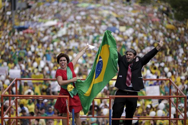 Акция протеста в Бразилии