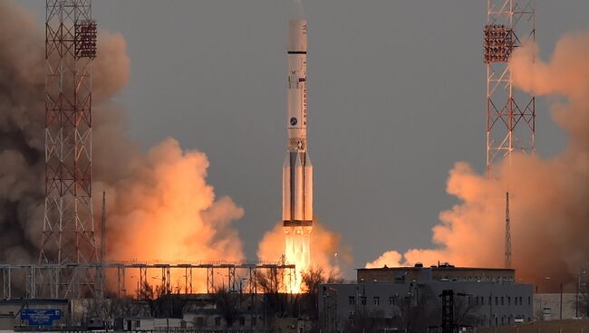 Ракета-носитель Протон-М со станцией ЕxoМars-2016. Архивное фото