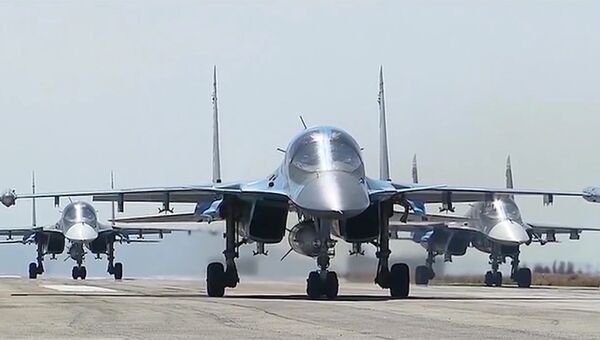 Вылет первой группы самолетов ВКС с авиабазы Хмеймим в пункты постоянного базирования на территории России