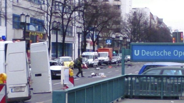 На месте взрыва автомобиля в Германии. 15 марта 2016