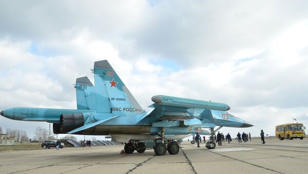 Бомбардировщики Су-34. Архивное фото
