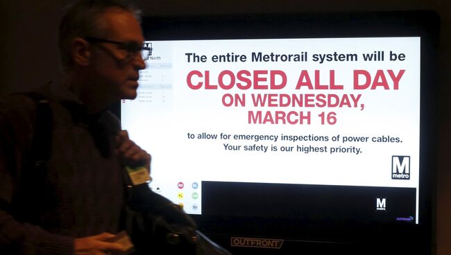 Закрытие метрополитена в Вашингтоне