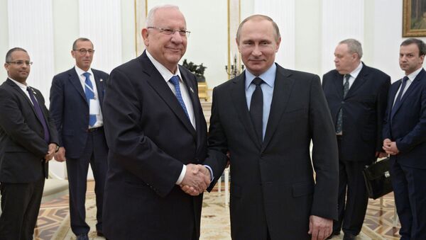 Встреча президента РФ В. Путина с президентом Израиля Р. Ривлином