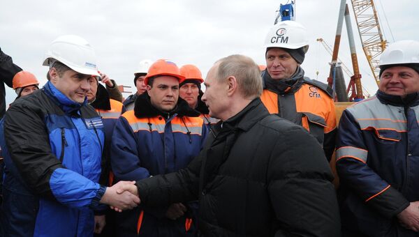 Рабочая поездка президента РФ В. Путина в Крымский федеральный округ