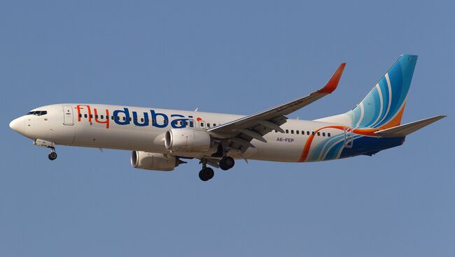 Пассажирский самолет авиакомпании Fly Dubai