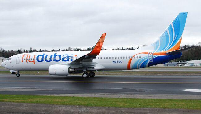 Пассажирский самолет авиакомпании Fly Dubai. Архивное фото