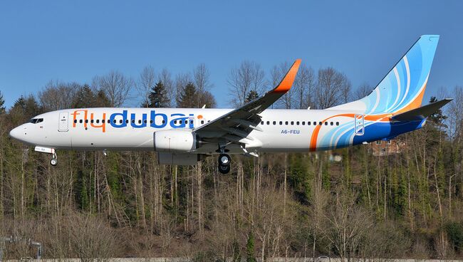 Boeing 737-800 авиакомпании Fly Dubai. Архивное фото