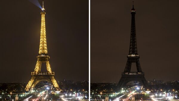 Экологическая акция Час Земли в Париже, Франция
