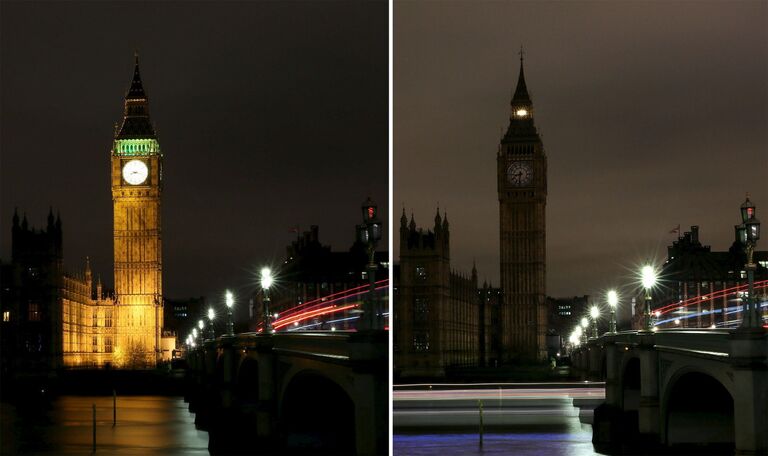 Экологическая акция Час Земли в Лондоне, Великобритания