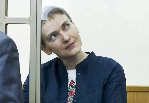 Надежда Савченко во время вынесения приговора в суде. 21 марта 2016