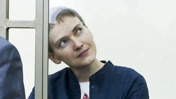Надежда Савченко во время вынесения приговора в суде. 21 марта 2016