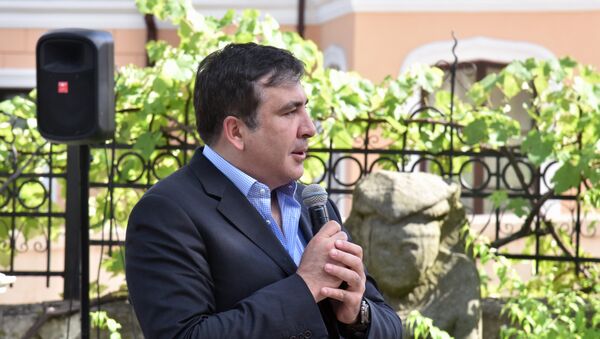 Губернатор Одесской области Михаил Саакашвили встретился с жителями Одессы. Архив