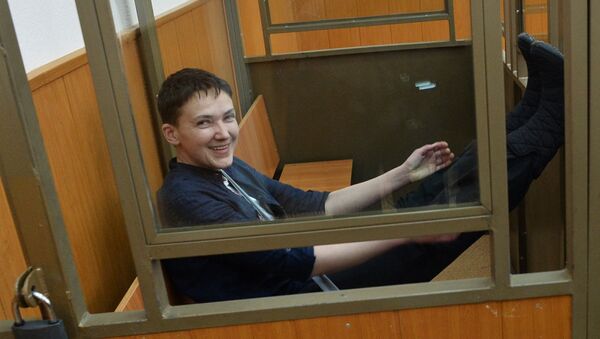 Гражданка Украины Надежда Савченко в суде. Архивное фото