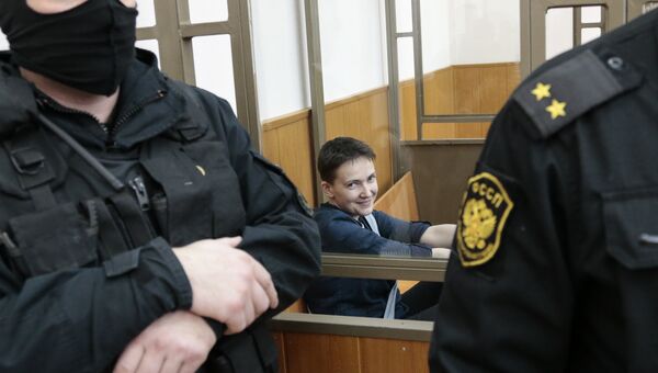 Гражданка Украины Надежда Савченко в суде. Архивное фото
