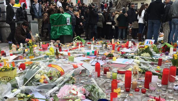 Минута молчания в центре Брюсселя
