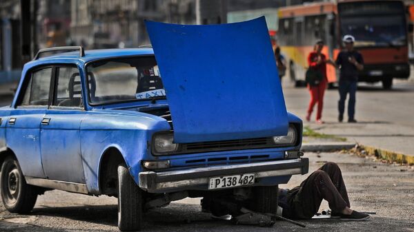 Автомобиль Москвич советского производства на Кубе