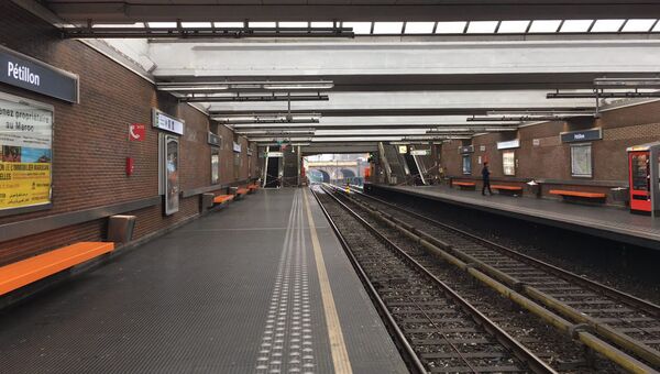 Работа метро в Брюсселе, где был совершен теракт. Архивное фото